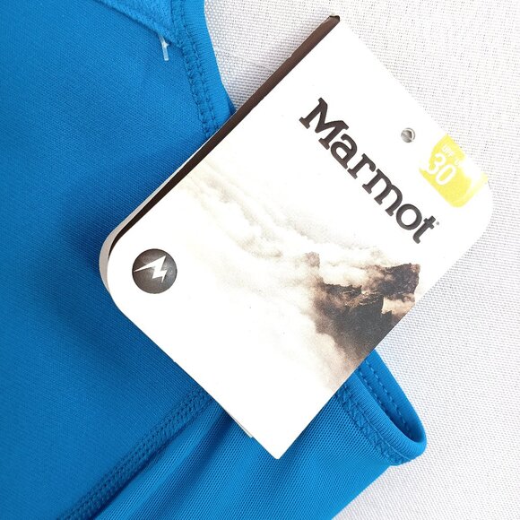 Marmot Blue Green Interval Tank Top Race Back Build-In Bra - Picture 8 of 10